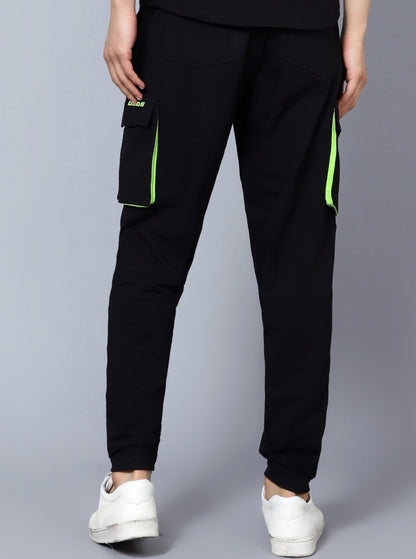Cargo Pants (Black With Neon Green Lining) - Wearduds