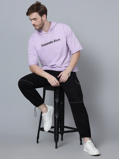 Corporate Slave Kimono sleeve All season Hoodies T-Shirt (Lilac) - Wearduds