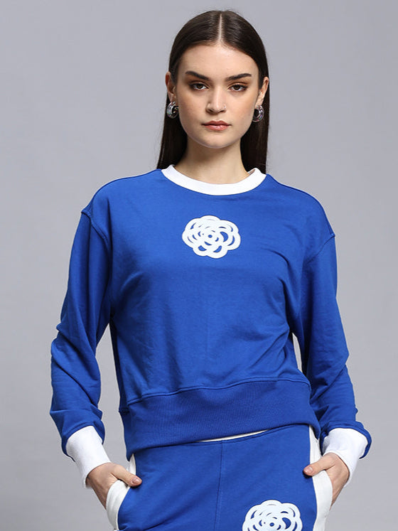 WOMEN'S JESSFLICK RELAXED FIT SWEATSHIRT(ROYAL BLUE)