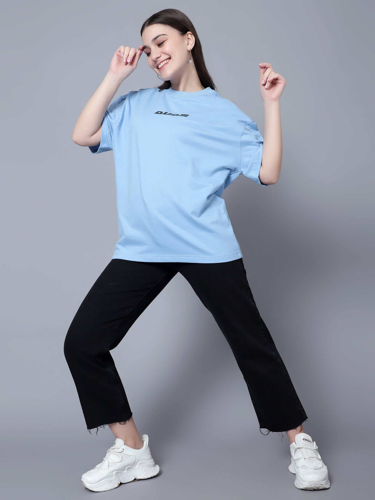 Morty-Fied Over-Sized T-Shirt (Sky Blue) - Wearduds