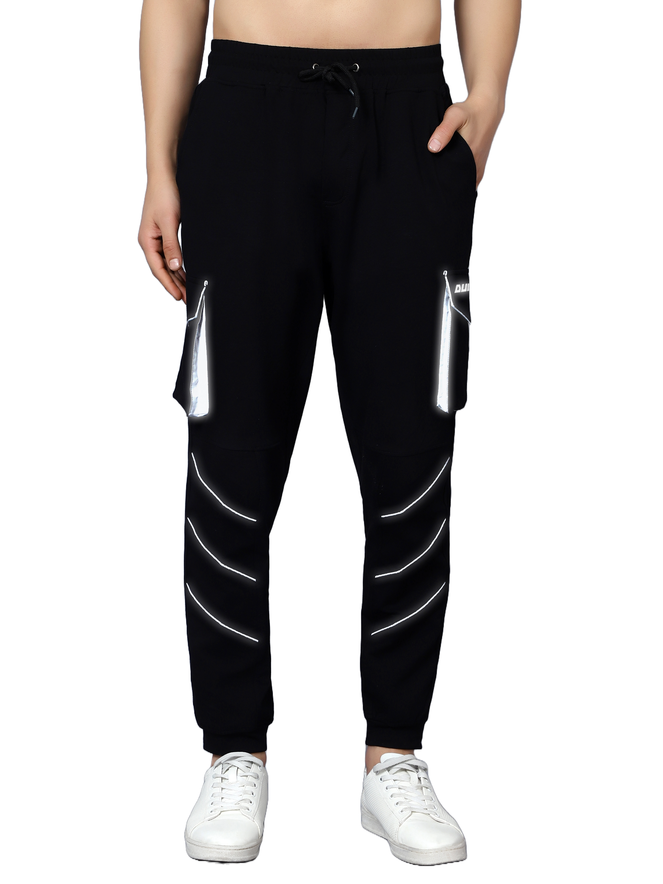 Reflective Cargo Pants (Black) - Wearduds