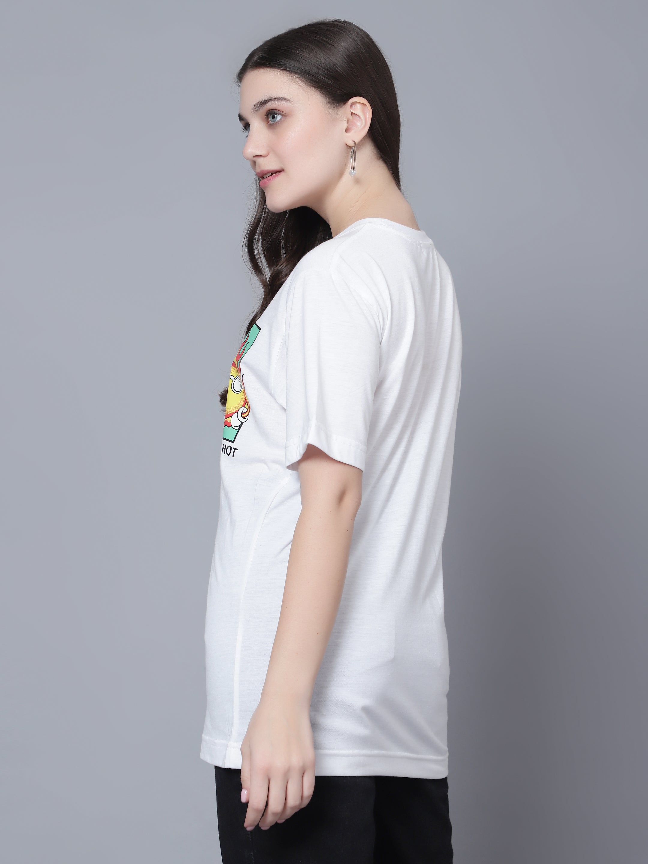 Getting Hot Over-Sized T-Shirt (White) - Wearduds