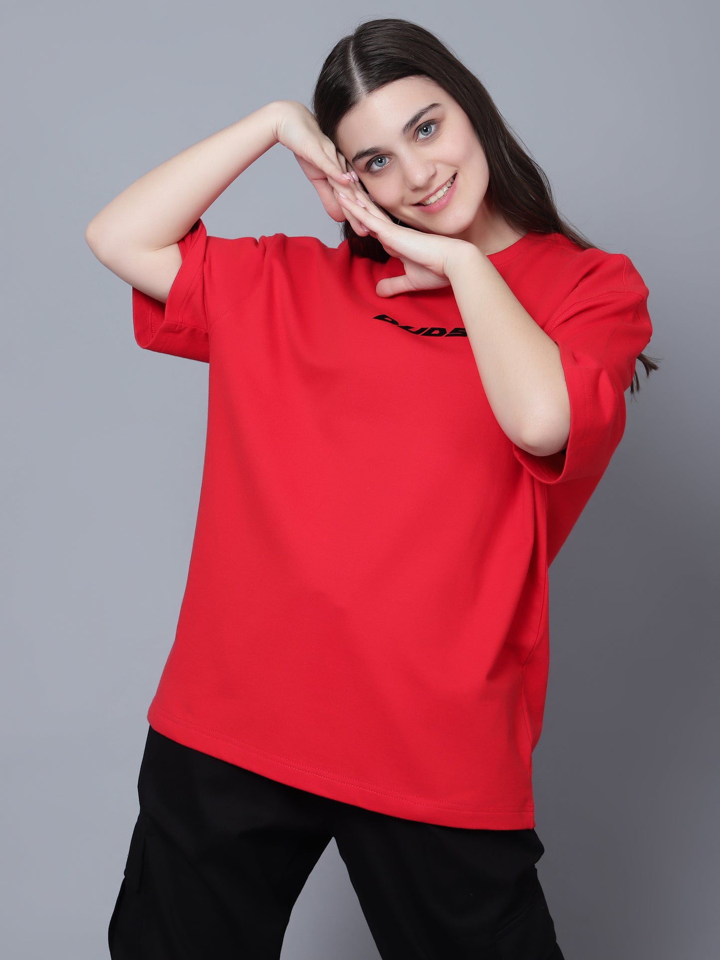 Workout Over-Sized T-Shirt (Red) - Wearduds