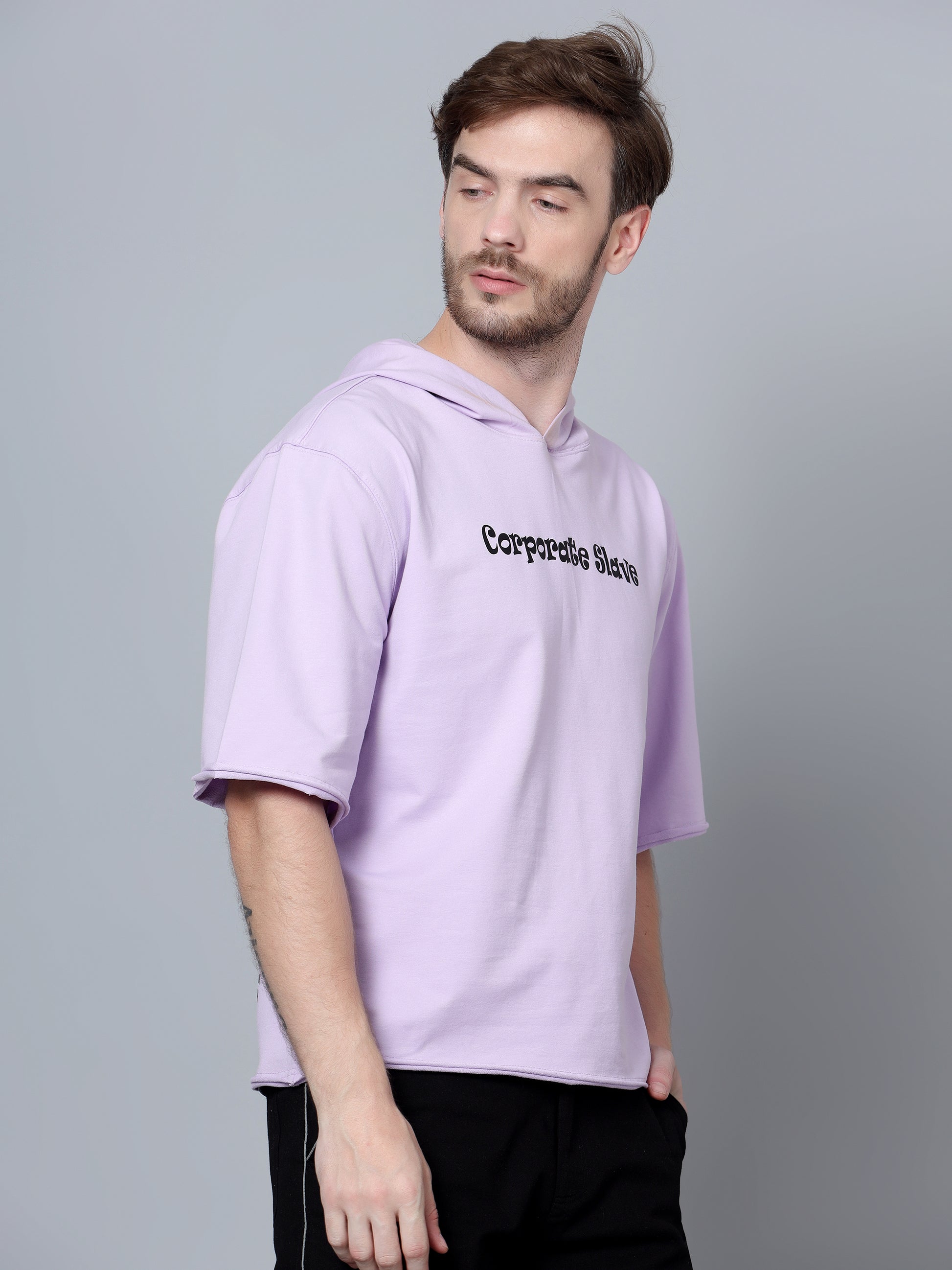 Corporate Slave Kimono sleeve All season Hoodies T-Shirt (Lilac) - Wearduds