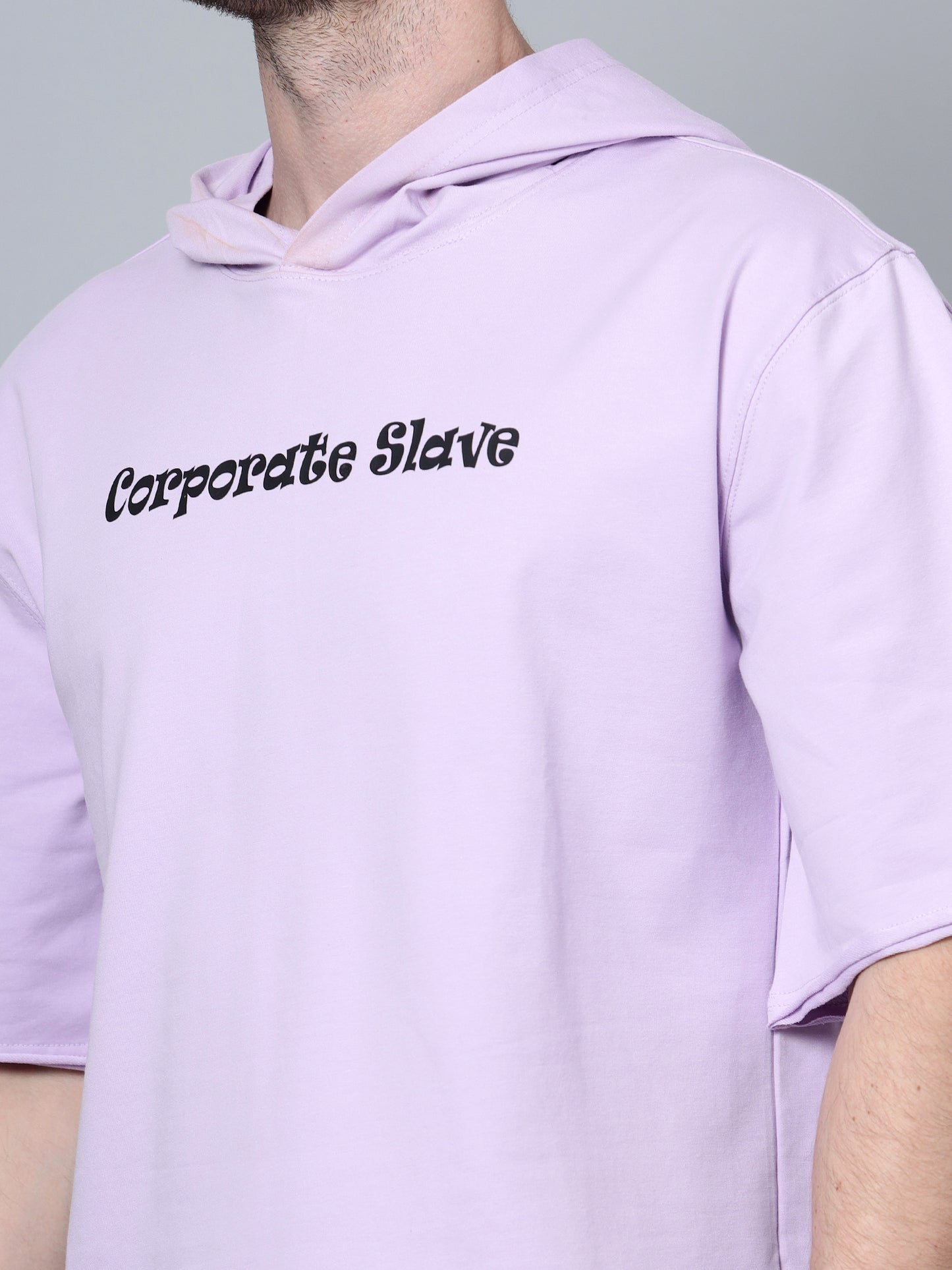 Corporate Slave Kimono sleeve All season Hoodies T-Shirt (Lilac) - Wearduds