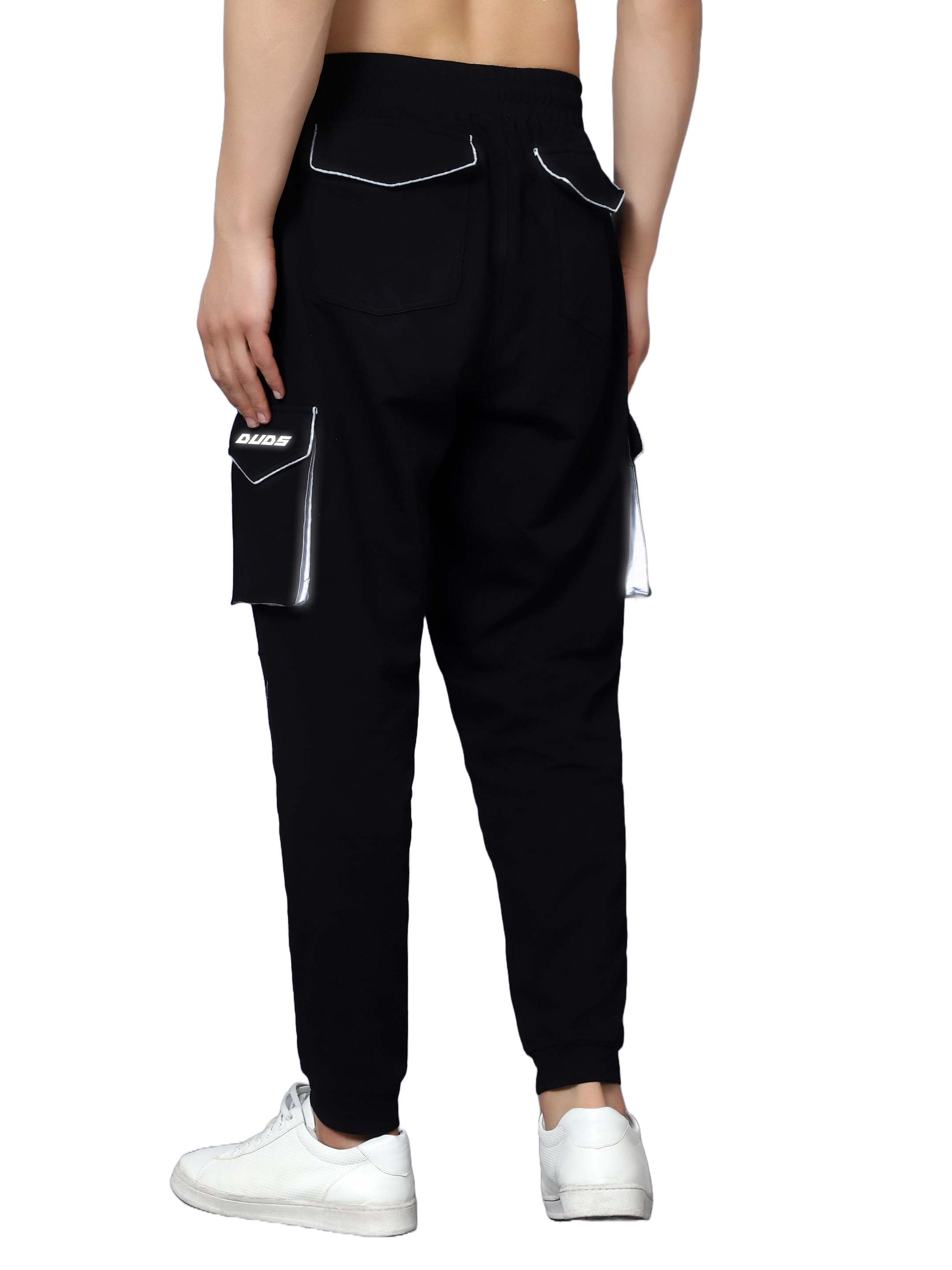 Reflective Cargo Pants (Black) - Wearduds