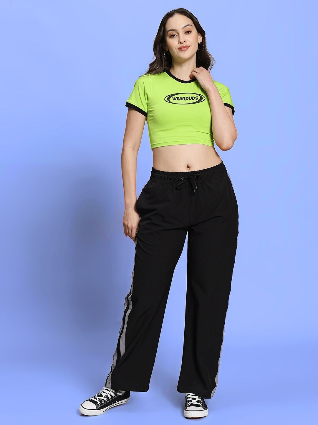 WOMEN'S EVA CO-ORD SET (NEON GREEN-BLACK)