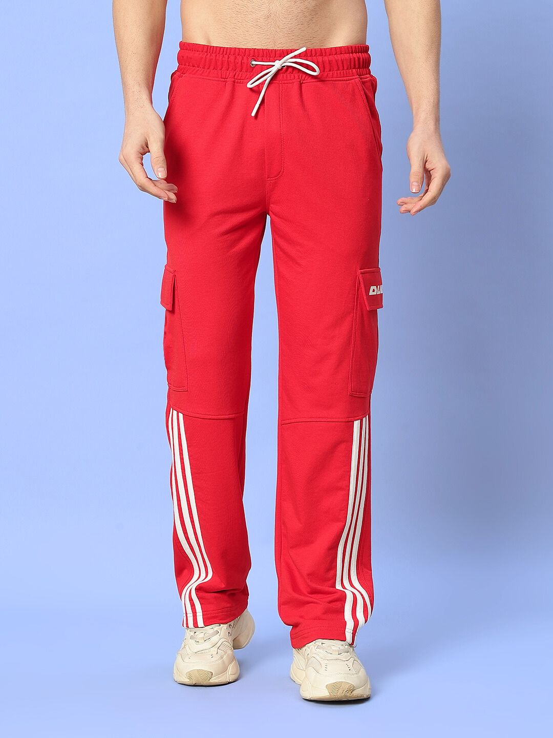 REDROIT 5 POCKET RELAXED FIT JOGGERS (RED)