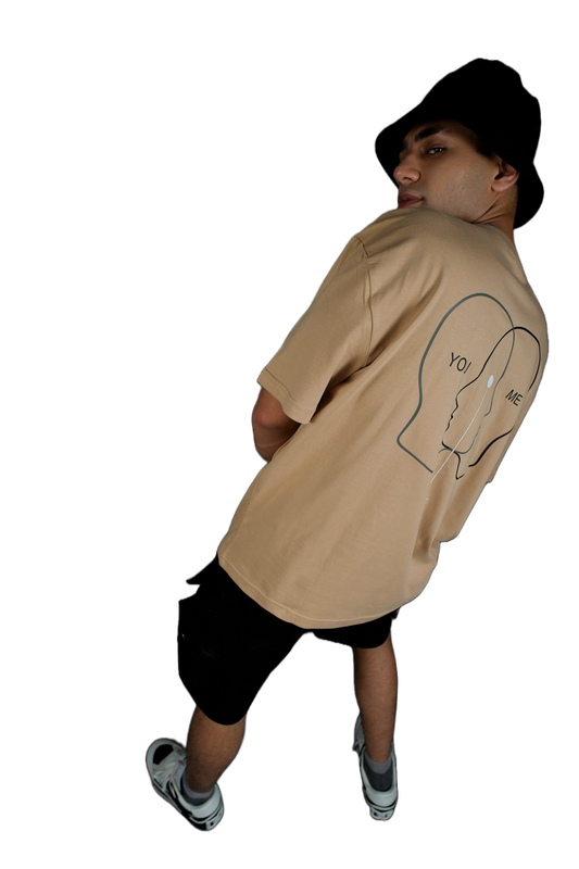nude abstract faces oversized t shirt