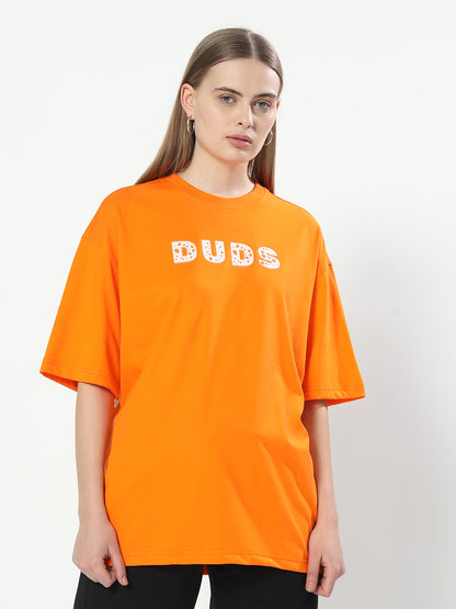 Courage Over-Sized T-Shirt Women (Orange)