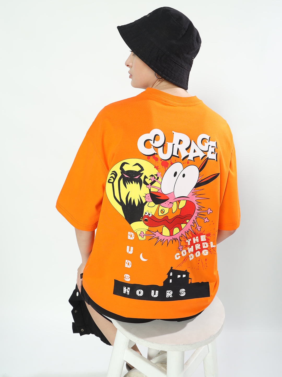 Courage Over-Sized T-Shirt Women (Orange)