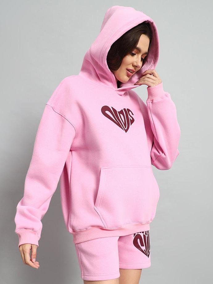 Lovers Club Fleece Hoodie (Pink)