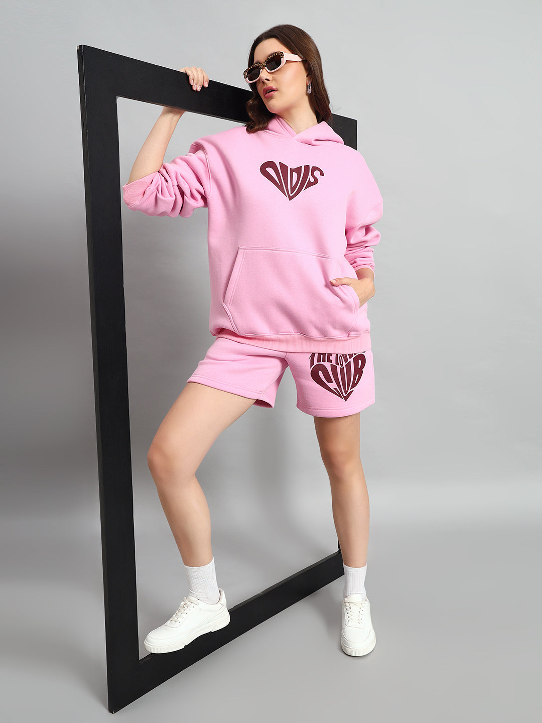 Women's Lovers Club Fleece Shorts (Pink)