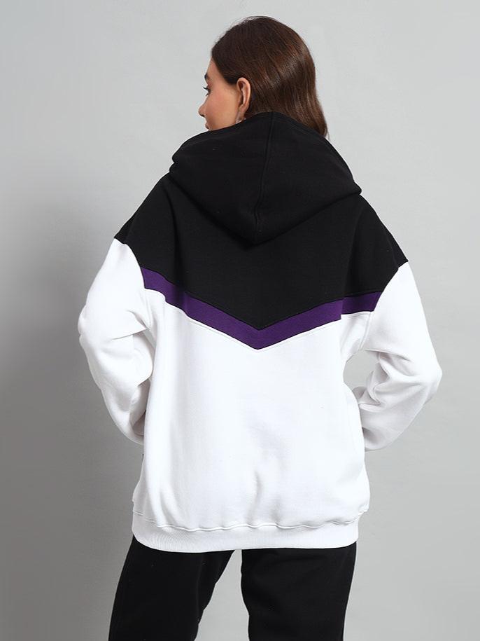 Women's Harley Colorblock Hoodie (White-Purple)