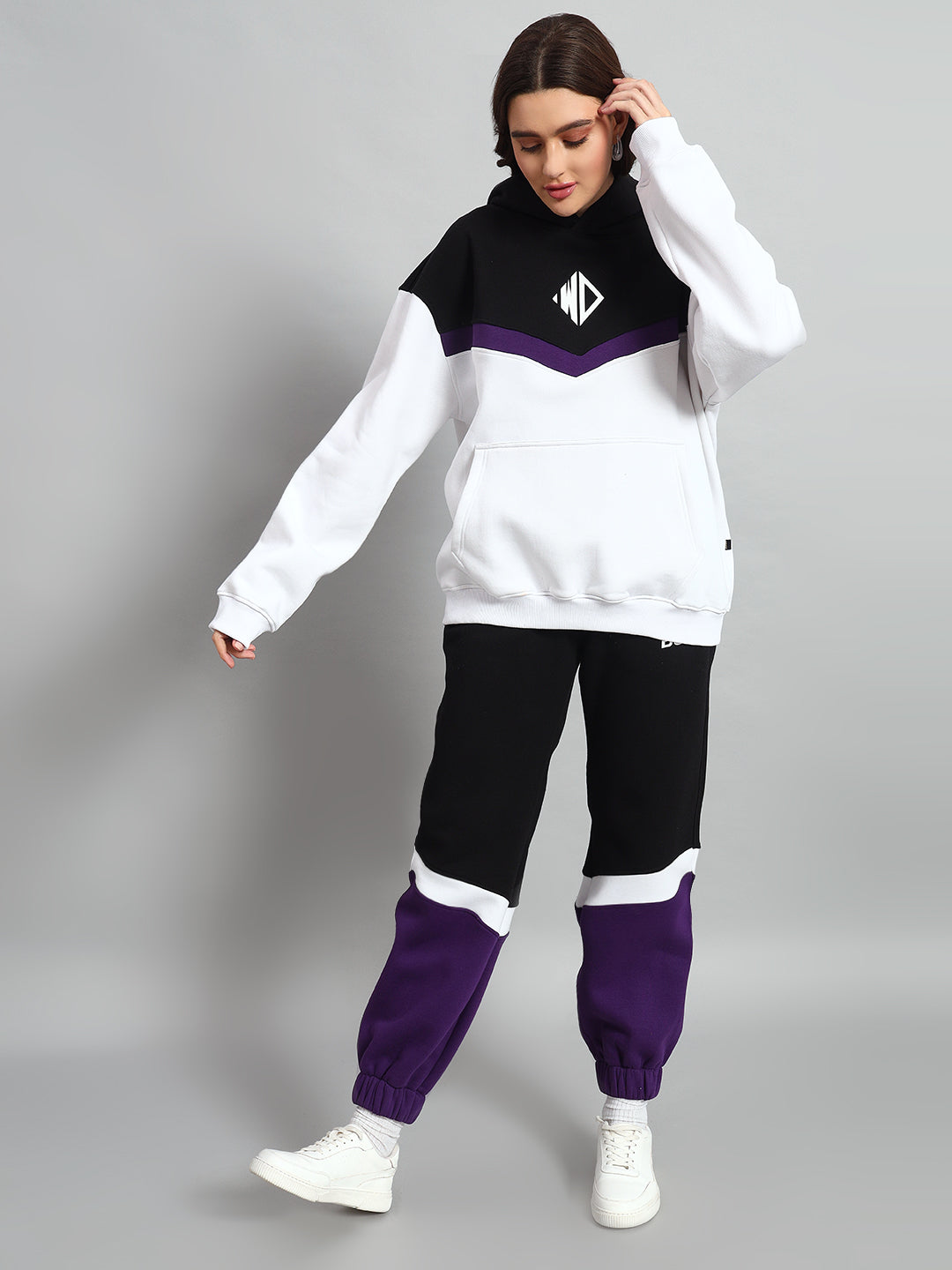 Women's Harley Colorblock Co-Ord (White-Purple)