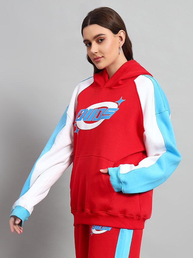 Women's Trunkit Colorblock Hoodie (Red)