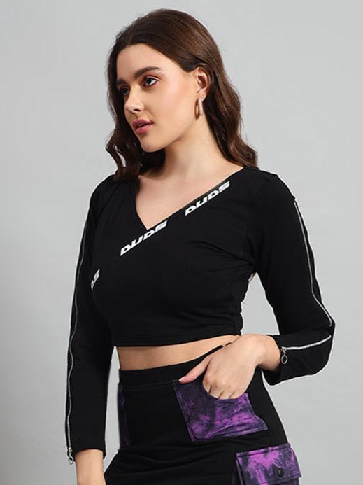 DIANA TIE-DYE CROP TOP (BLACK-PURPLE)