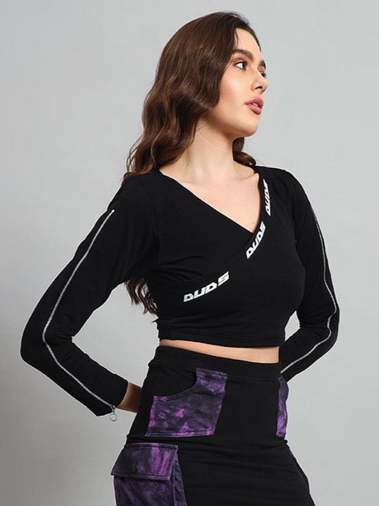 DIANA TIE-DYE CROP TOP (BLACK-PURPLE)