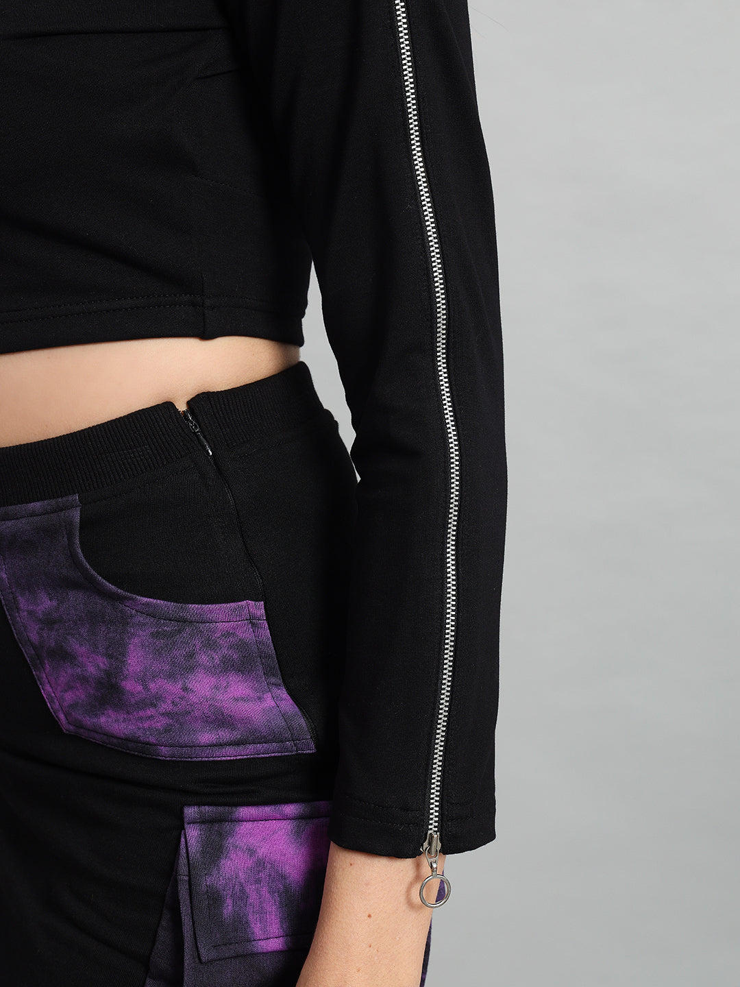 DIANA TIE-DYE CROP TOP (BLACK-PURPLE)