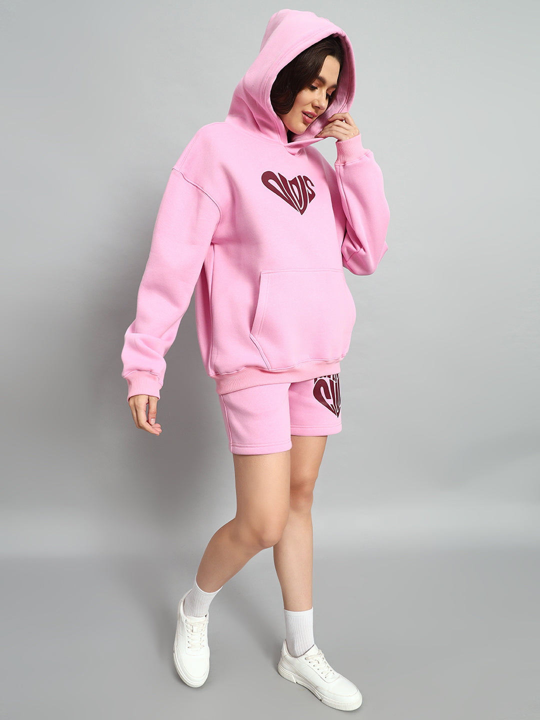 Women's Lovers Club Fleece Shorts (Pink)