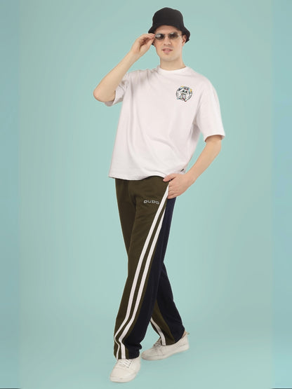 SKATER KOREAN BAGGY JOGGERS (OLIVE NAVY)