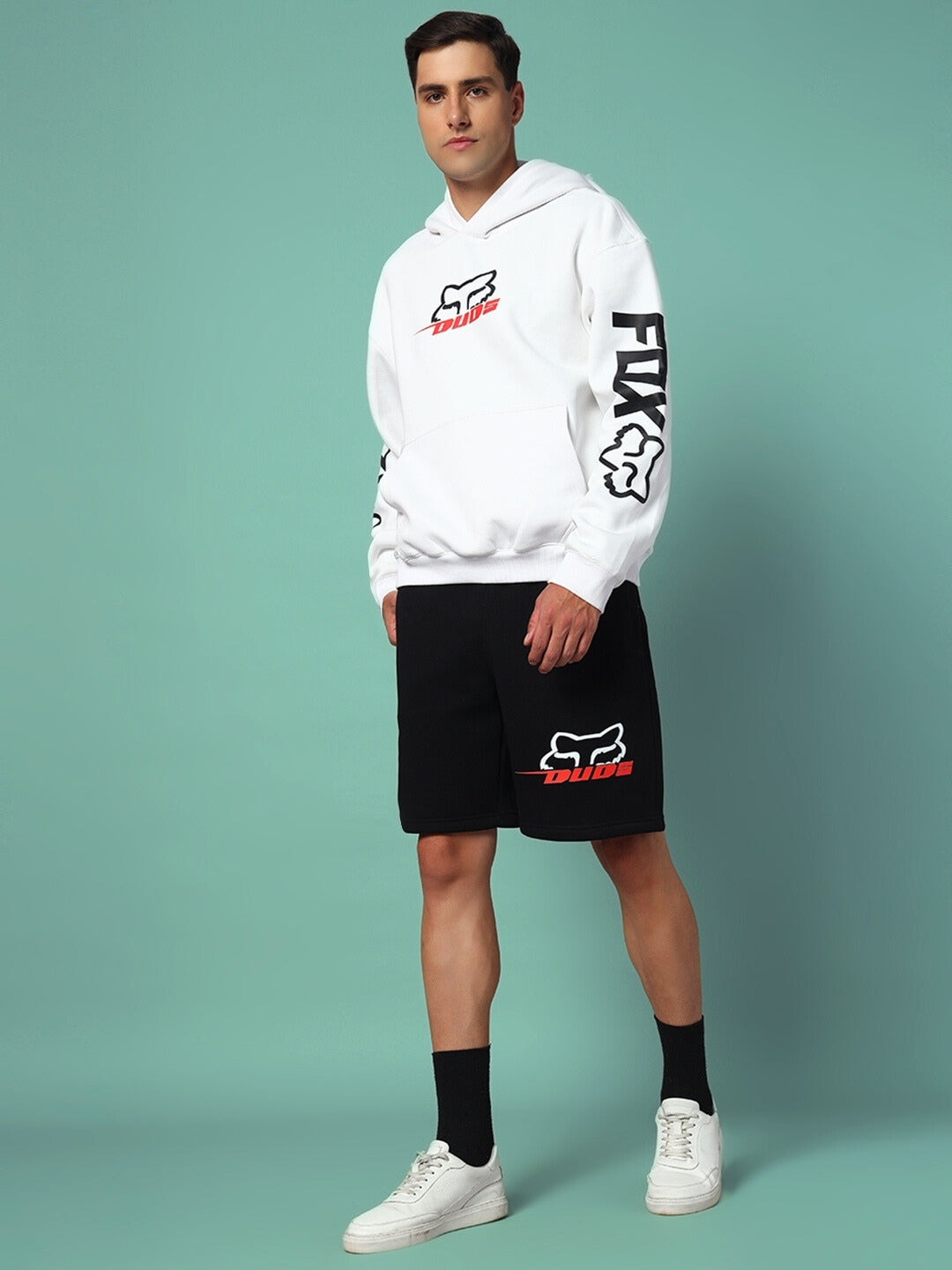 Racing Fox Co-Ord (White Black)