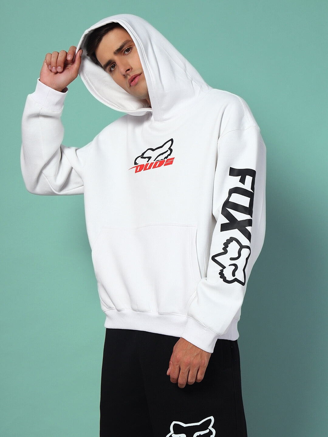 Racing Fox Hoodie (White)