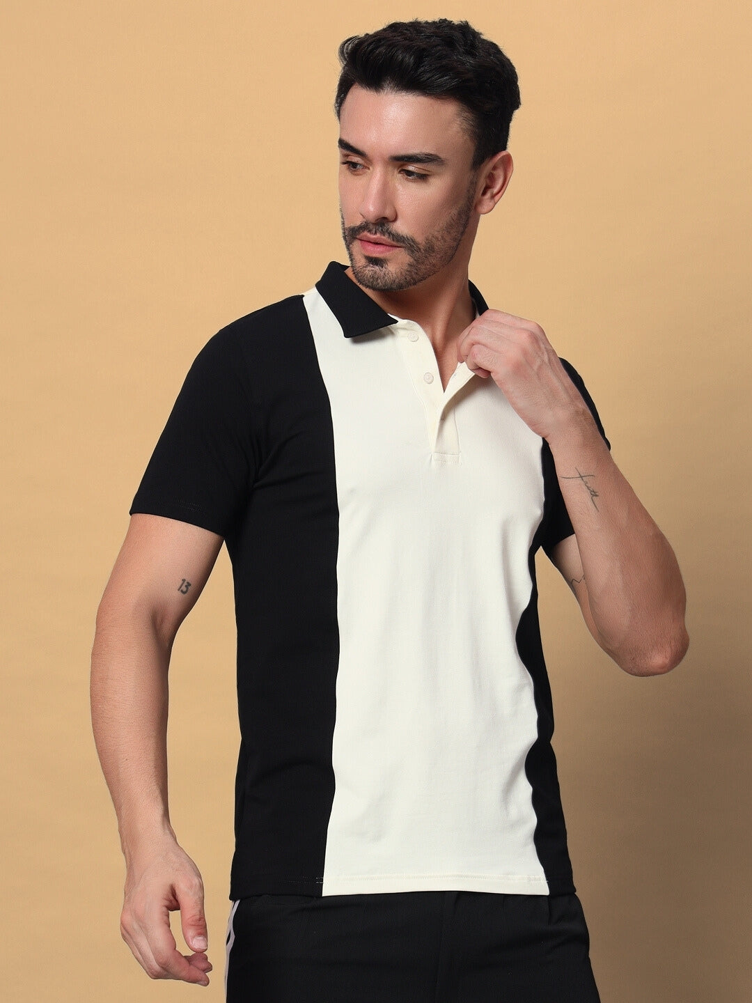 Glory Regular Fit T-Shirt (Black-Off White)