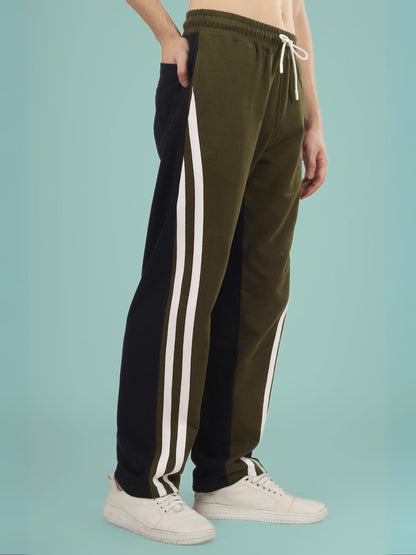 SKATER KOREAN BAGGY JOGGERS (OLIVE NAVY)