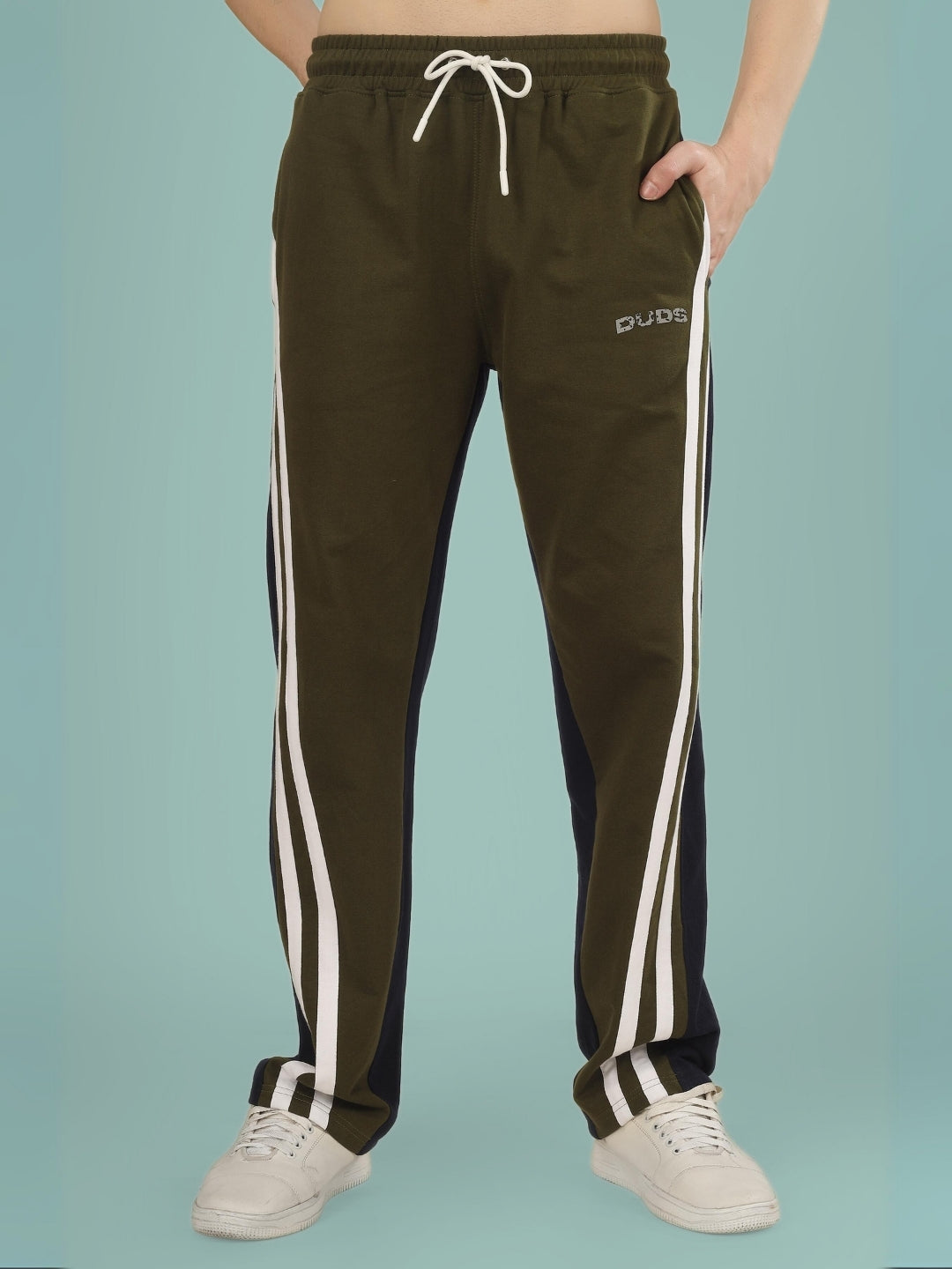 SKATER KOREAN BAGGY JOGGERS (OLIVE NAVY)