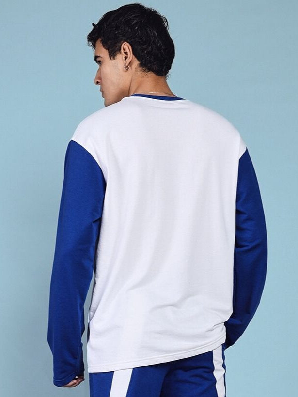 CELESTINE COOL SWEATSHIRT(WHITE-BLUE)