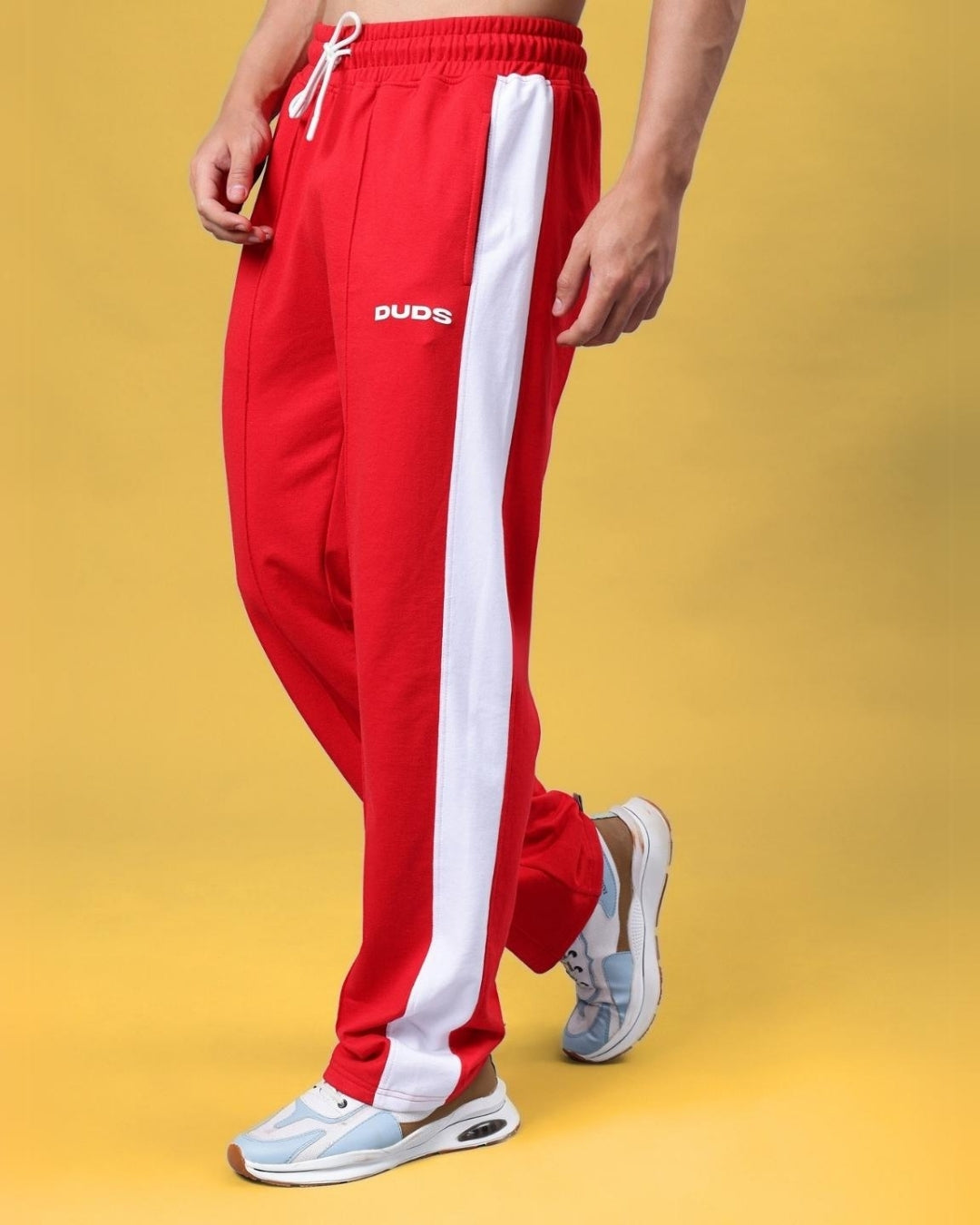 SIDE SEAM PLATED JOGGERS (RED)