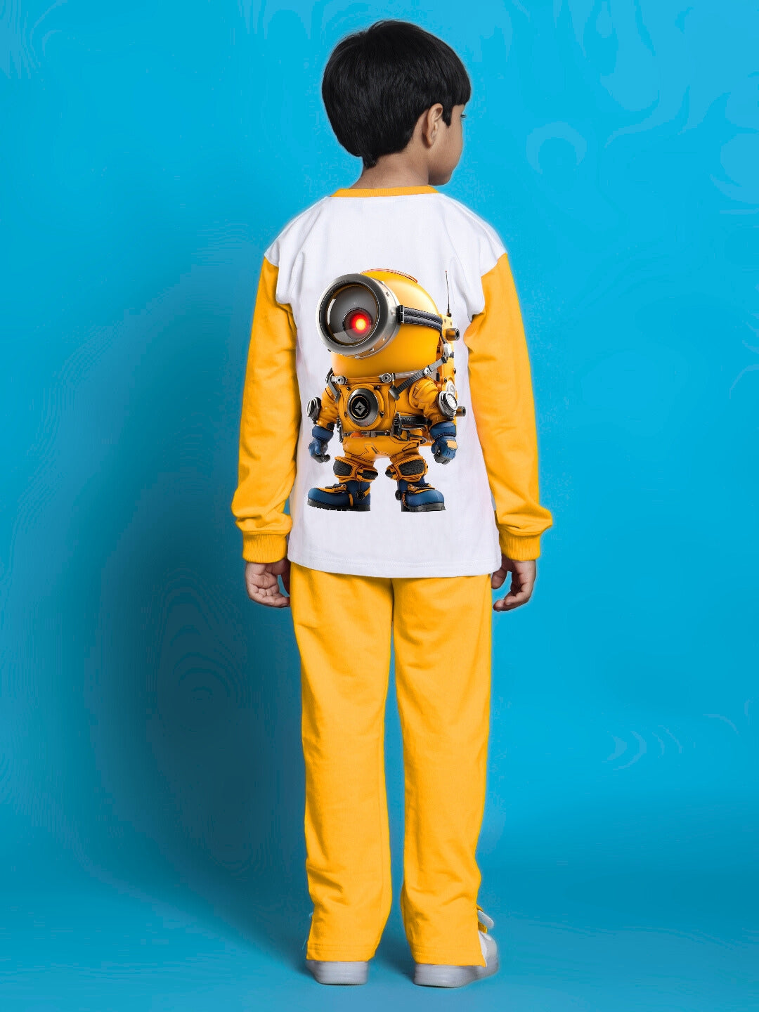 KEVIN SWEATSHIRT FOR BOYS & GIRLS (WHITE-YELLOW)