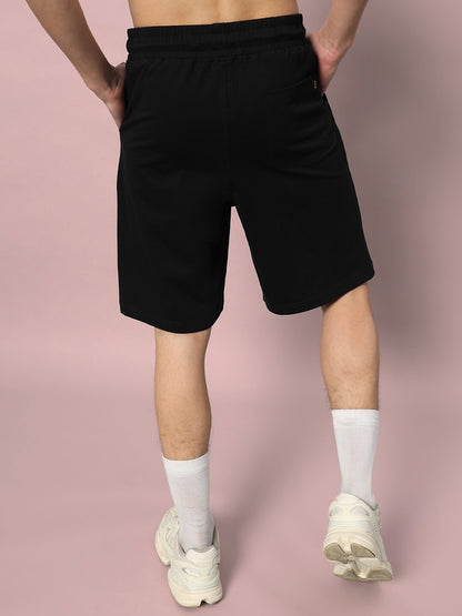 3D Waves Regular Fit Shorts (Black)