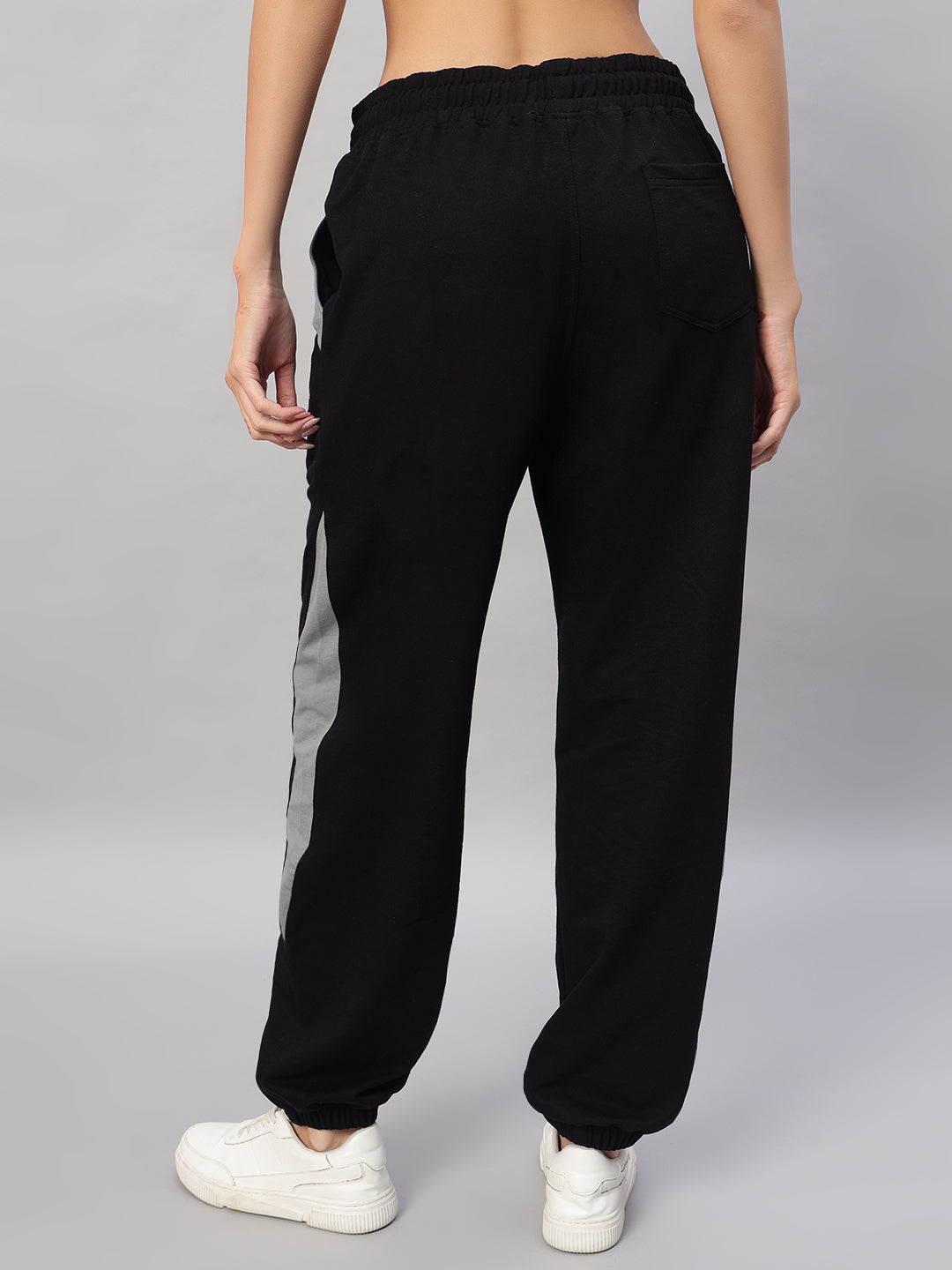 WOMEN'S TRACKPOINT BAGGY JOGGERS (BLACK-GREY)