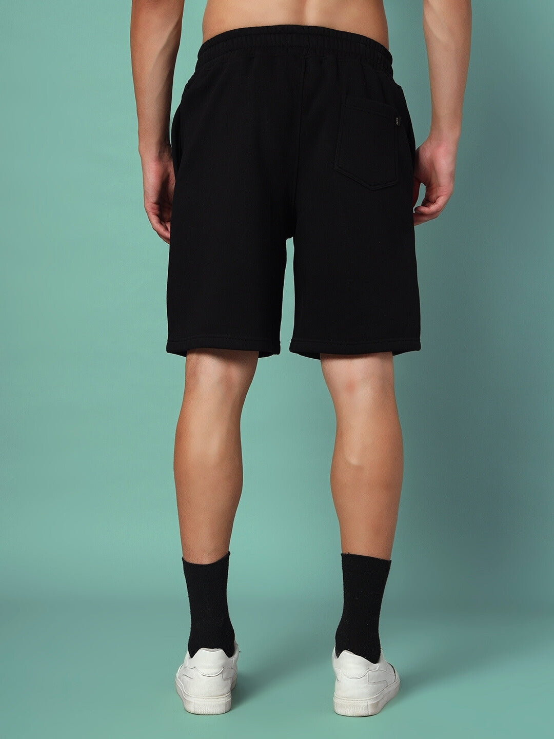 Racing Fox Fleece Shorts (Black)