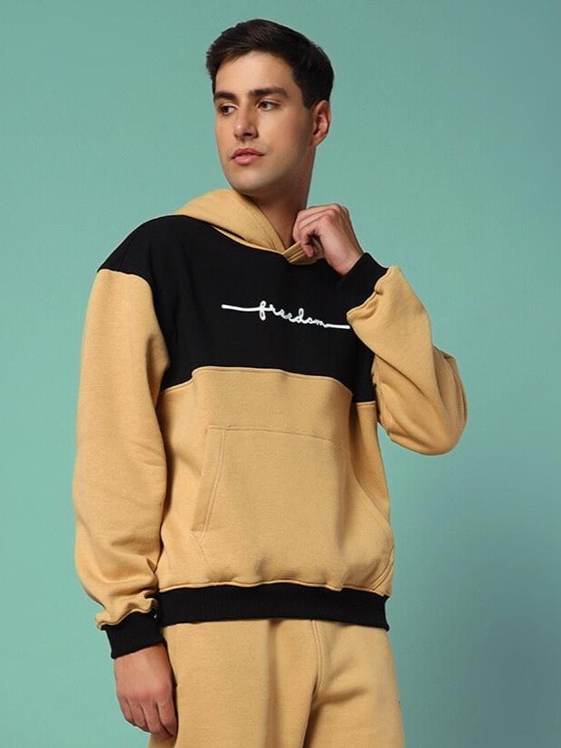 Liberty Colorblock Hoodie (Beige Black)