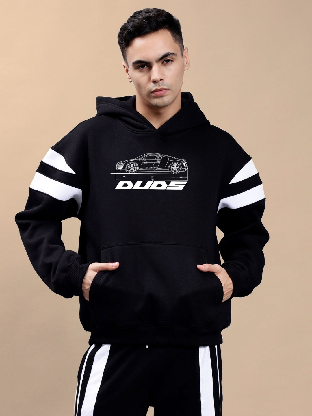 Audi R8 Colorblock Oversize Hoodie (Black)