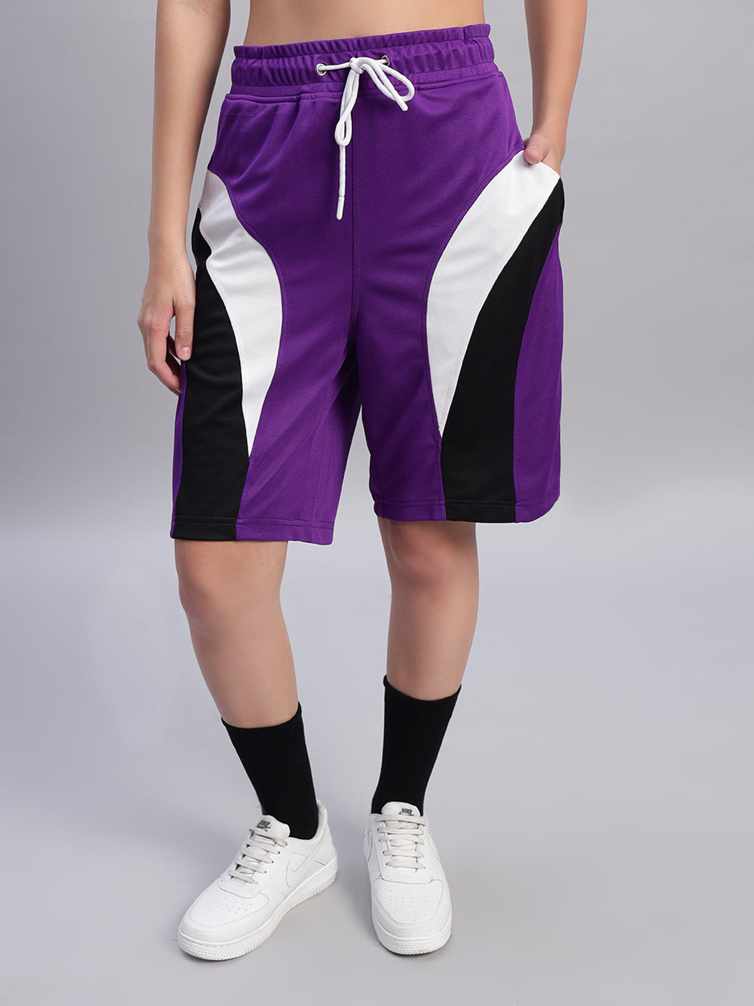 Women's Fifa Colorblock  Co-Ord Set (Purple)