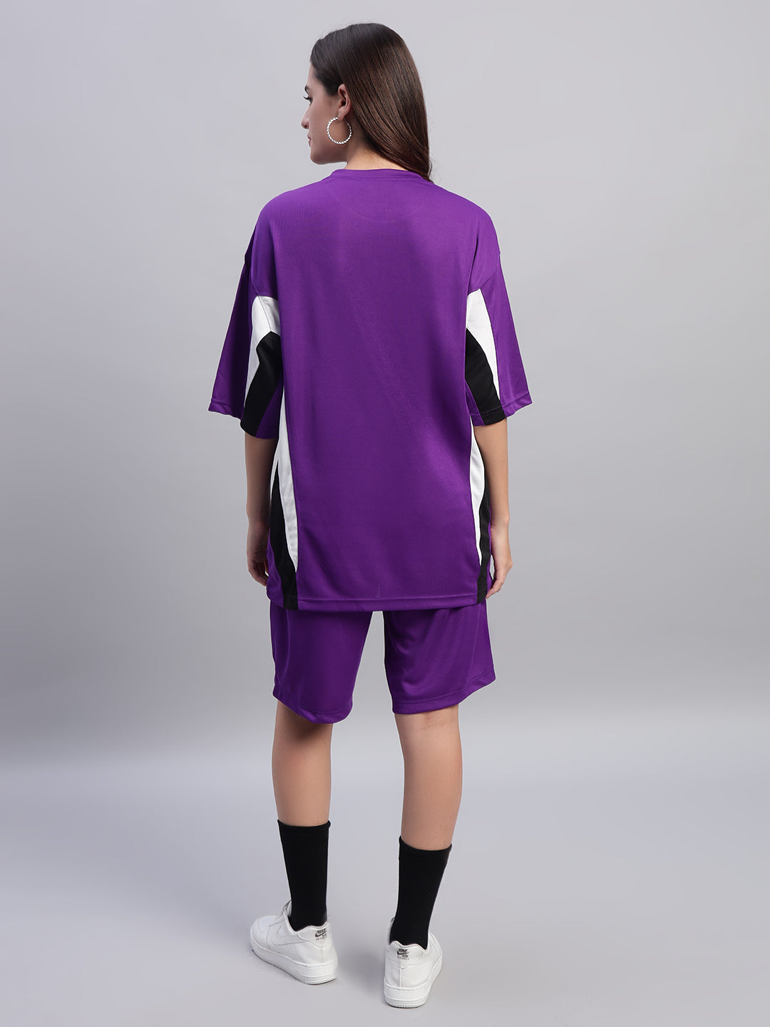 Women's Fifa Colorblock  Co-Ord Set (Purple)