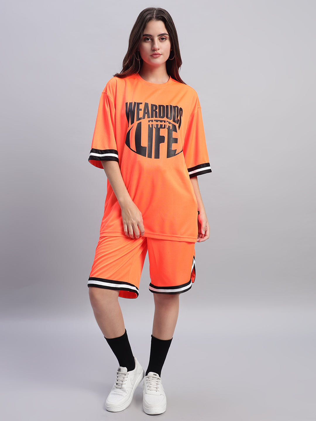 Women's Chronic Colorblock  Co-Ord Set (Orange)