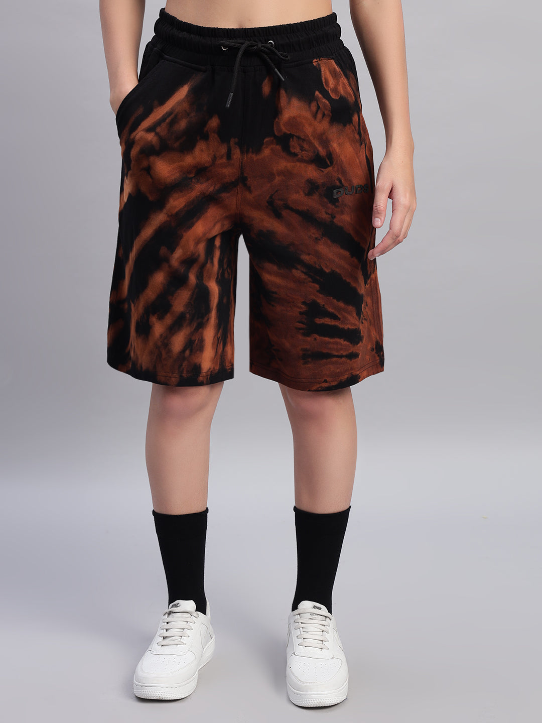 WOMEN'S HUSTLER TIE-DYE CO-ORD SET (BLACK)