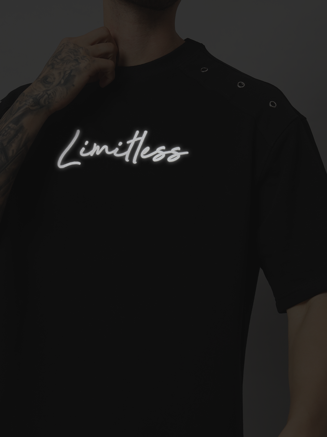 Limitless Reflector Over-Sized T-Shirt (Black)