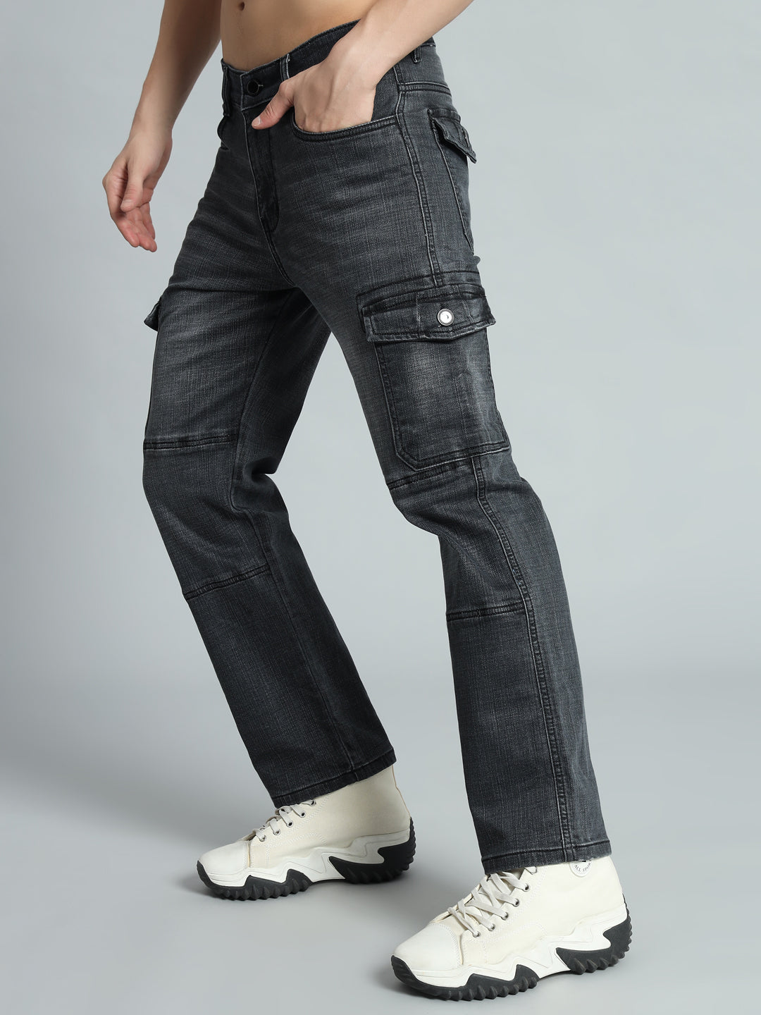 TYRO RELAXED DENIM CARGO (GREY)