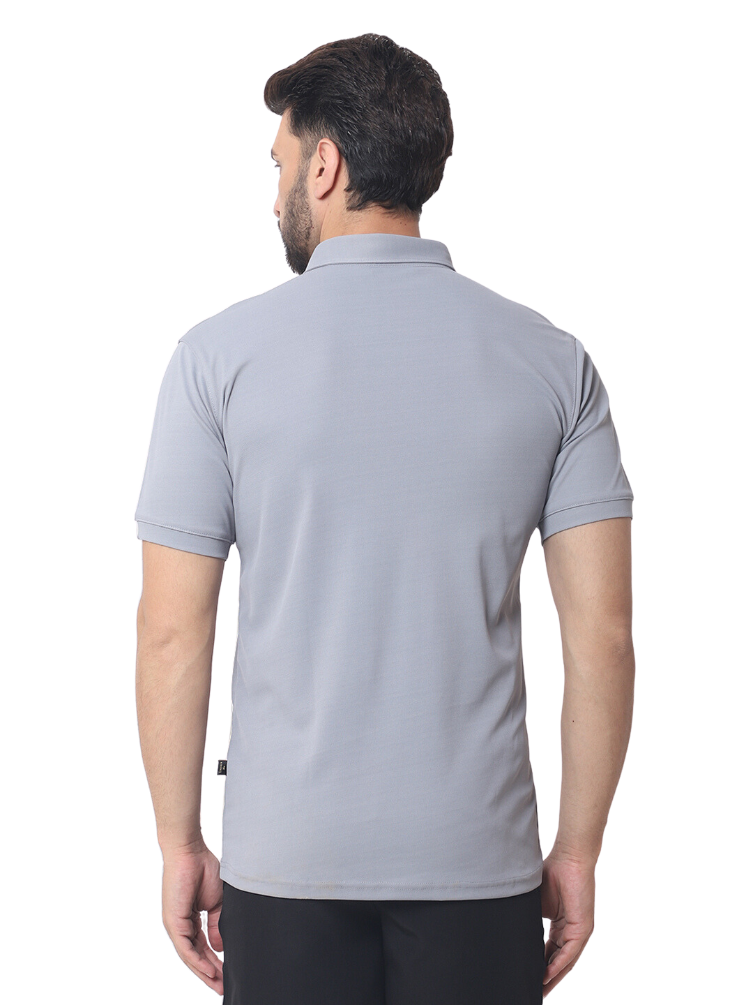 Grained Polo Neck T-Shirt - Wearduds