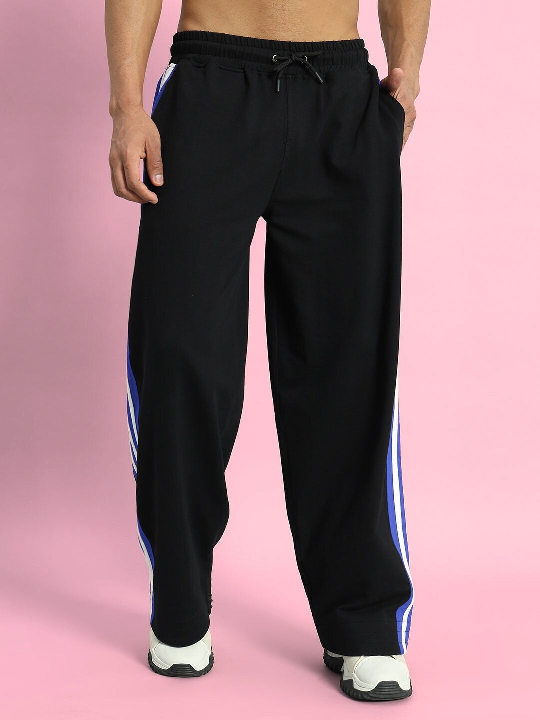 MILANO RELAXED-FIT JOGGERS (BLACK-BLUE)