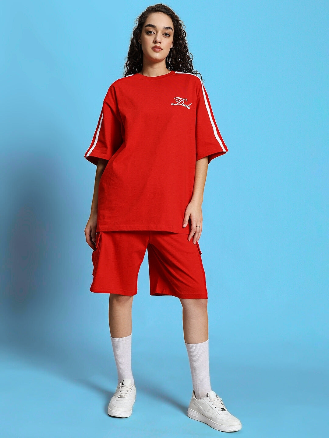 WOMEN'S SCOTIA SUMMER CO-ORD SET (RED)