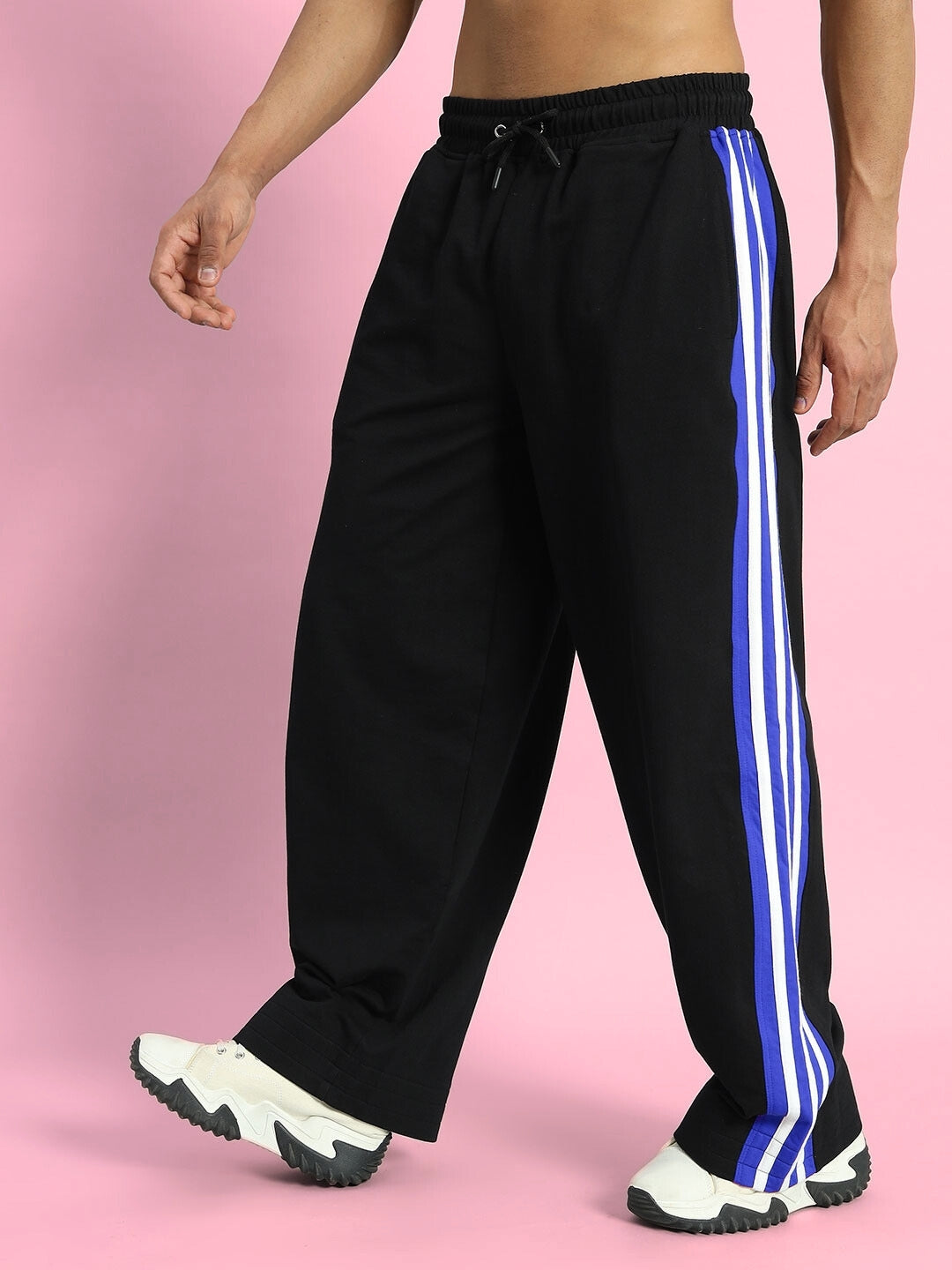 MILANO RELAXED-FIT JOGGERS (BLACK-BLUE)