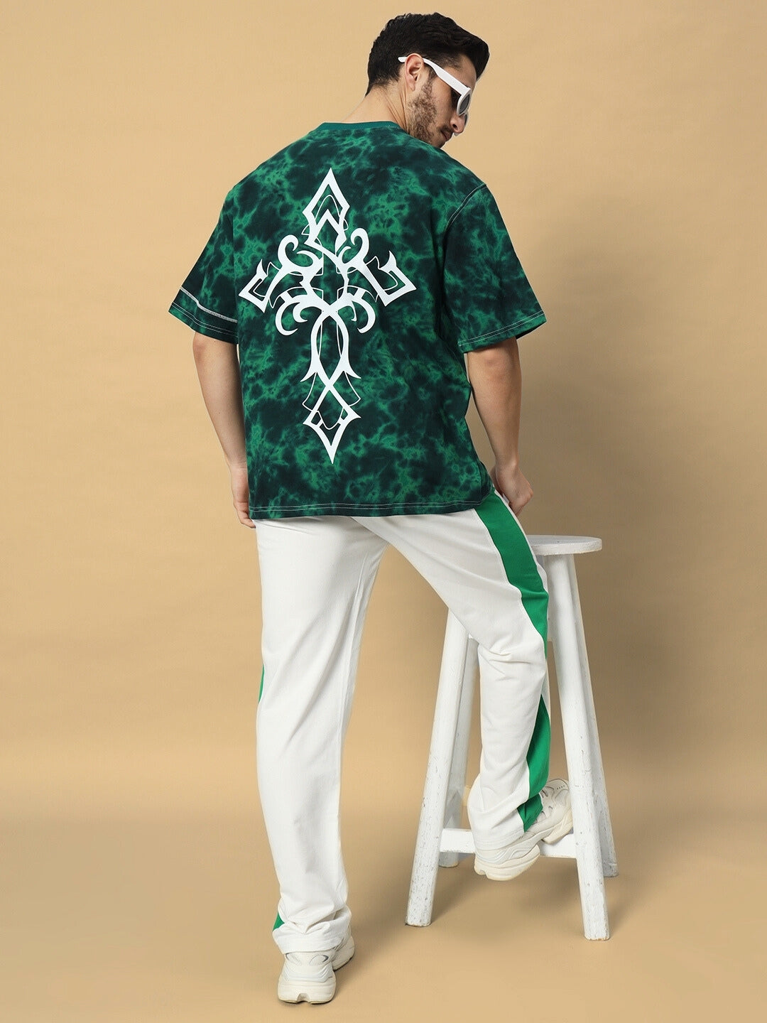 Iconic Tie-Dye Over-Sized T-Shirt (Green)
