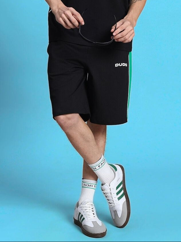 METEORIC REGULAR FIT SHORTS (BLACK)